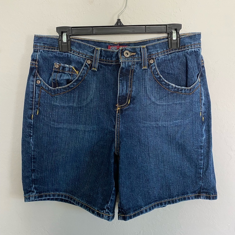 Faded Glory Women’s Dark Wash Hi-Rise Denim Shorts Size 12